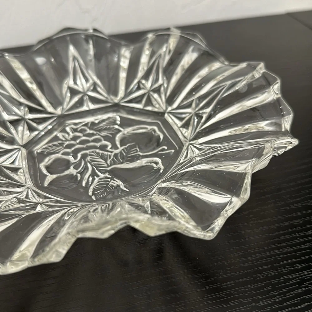 Pioneer Vintage Federal Glass Clear Pressed Glass Bowl Set of 2